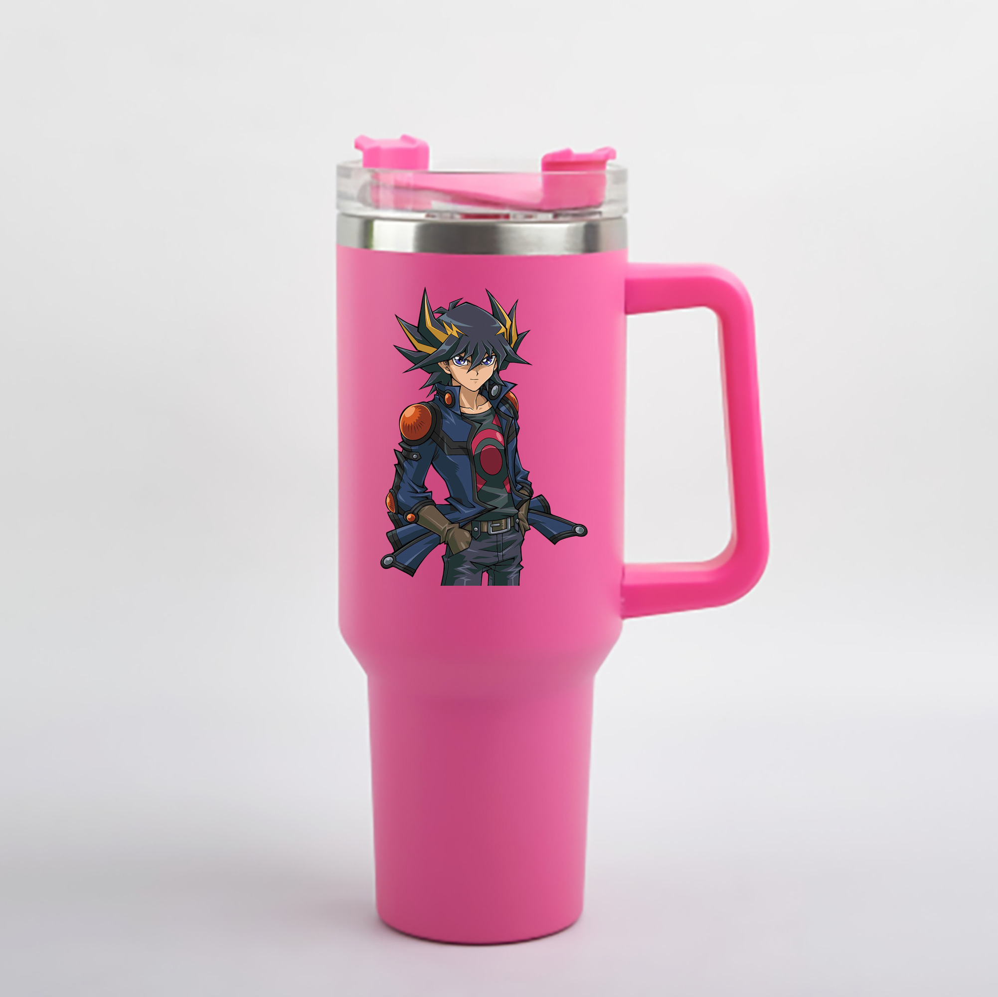 （画像用） 遊☆戯☆王 Yu-Gi-Oh! 1200mL車用タンブラー - クリスタルステッカー（プラスチックストロー付き）